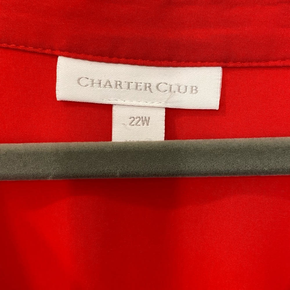 Charter Club Red Midi Sundress with Dolman Sleeves - Picture 2 of 7